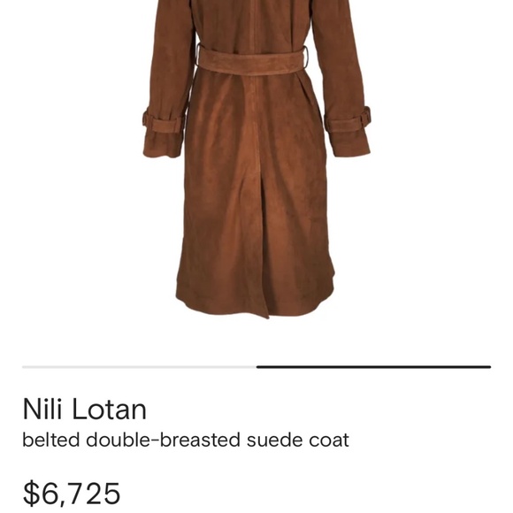 Nili Lotan Suede Trench Coat - Picture 2 of 9